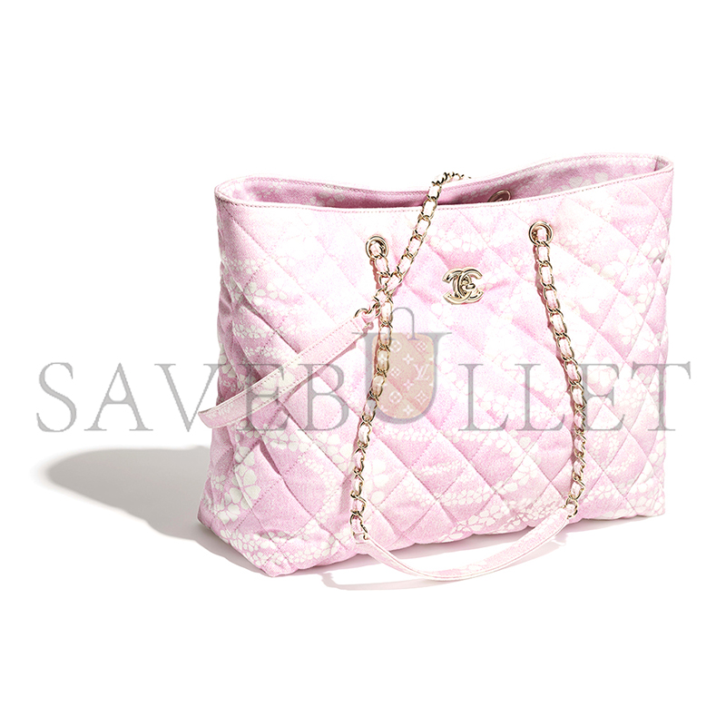 CHANEL COCO BEACH 2025 COLLECTION SHOPPING BAG PRINTED DENIM AS5429 (37*28.5*13cm)
